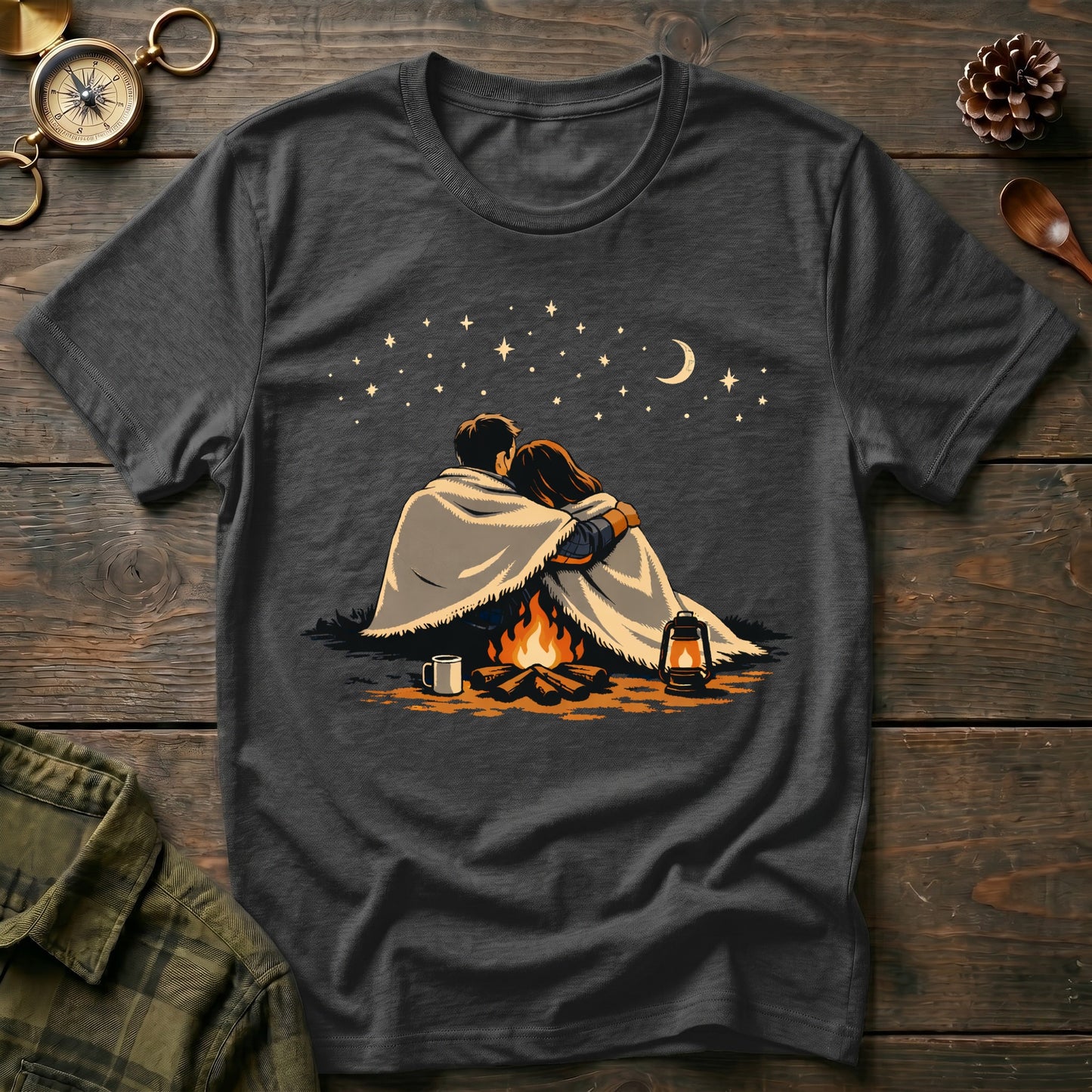 Campfire Couple T‑Shirt