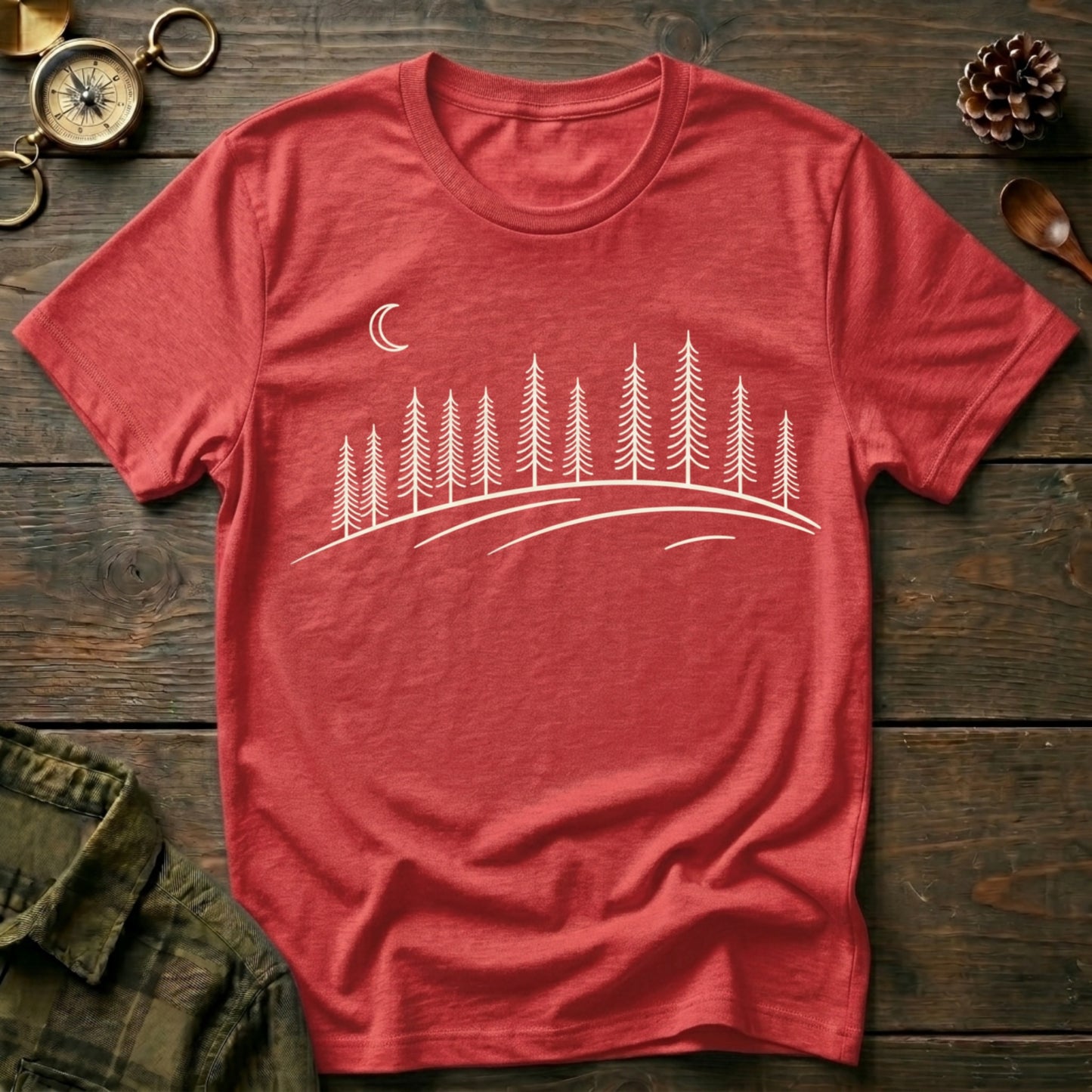 Moonrise Pine Forest T-Shirt