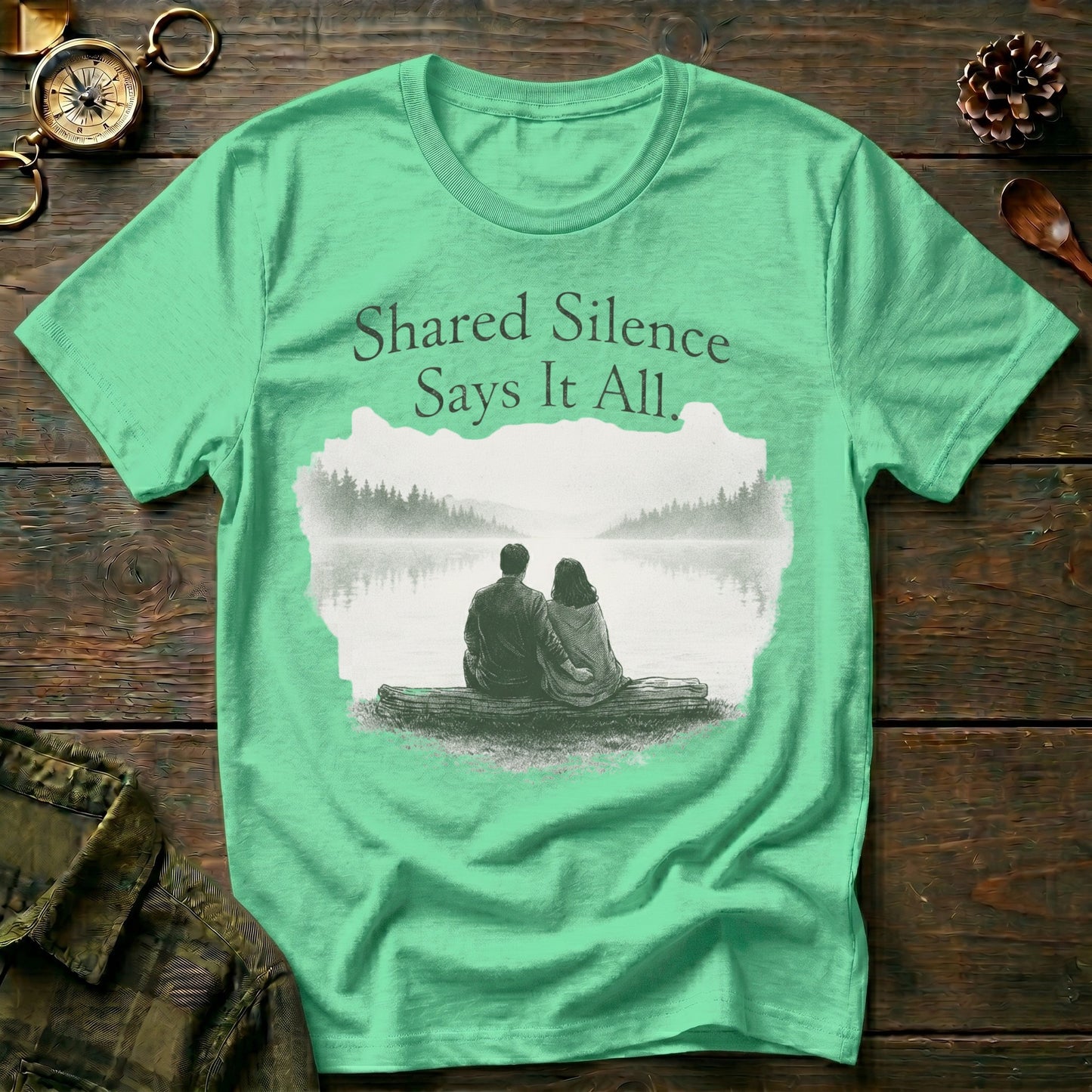 Couple Camping Lake  T-Shirt