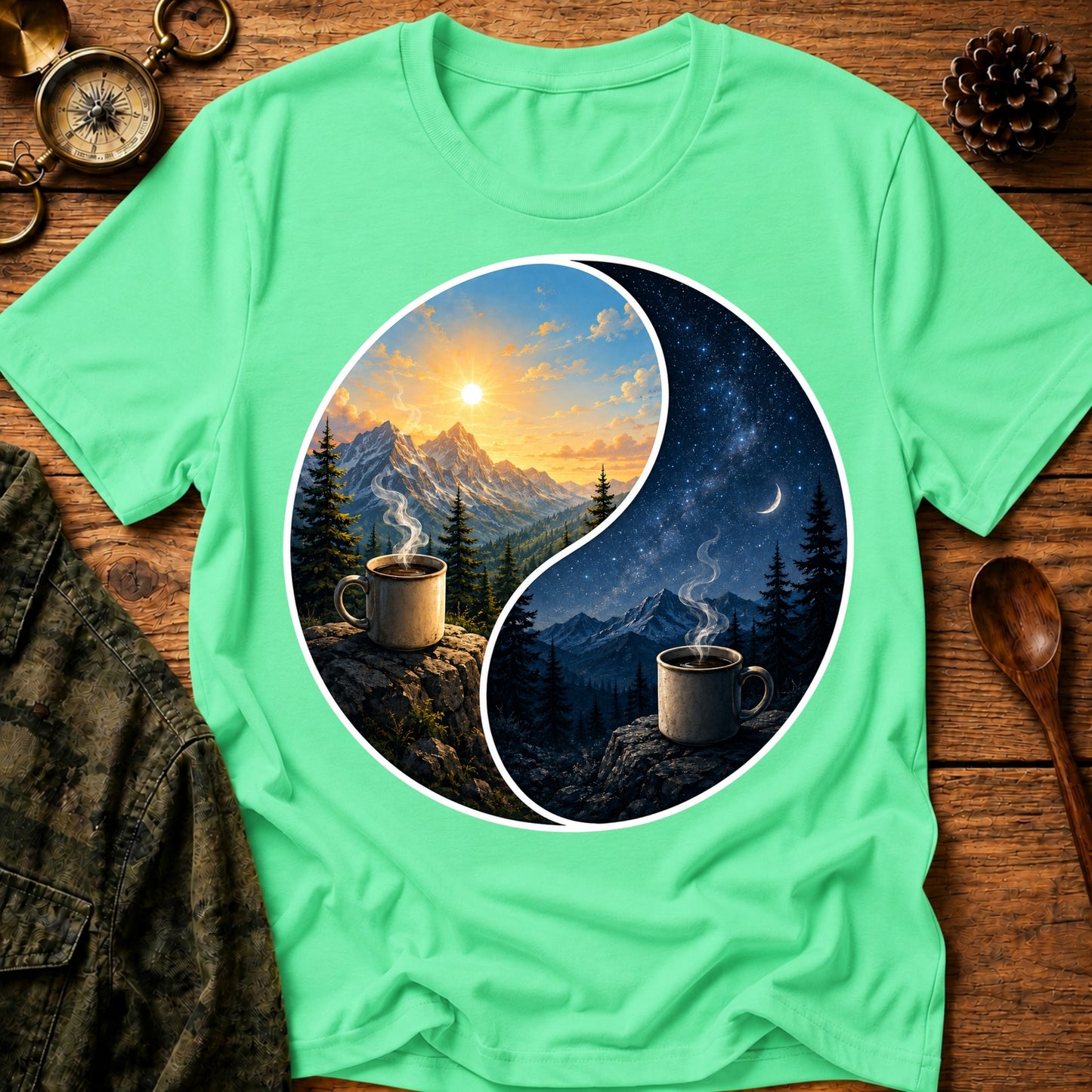 Yin Yang Coffee T-Shirt
