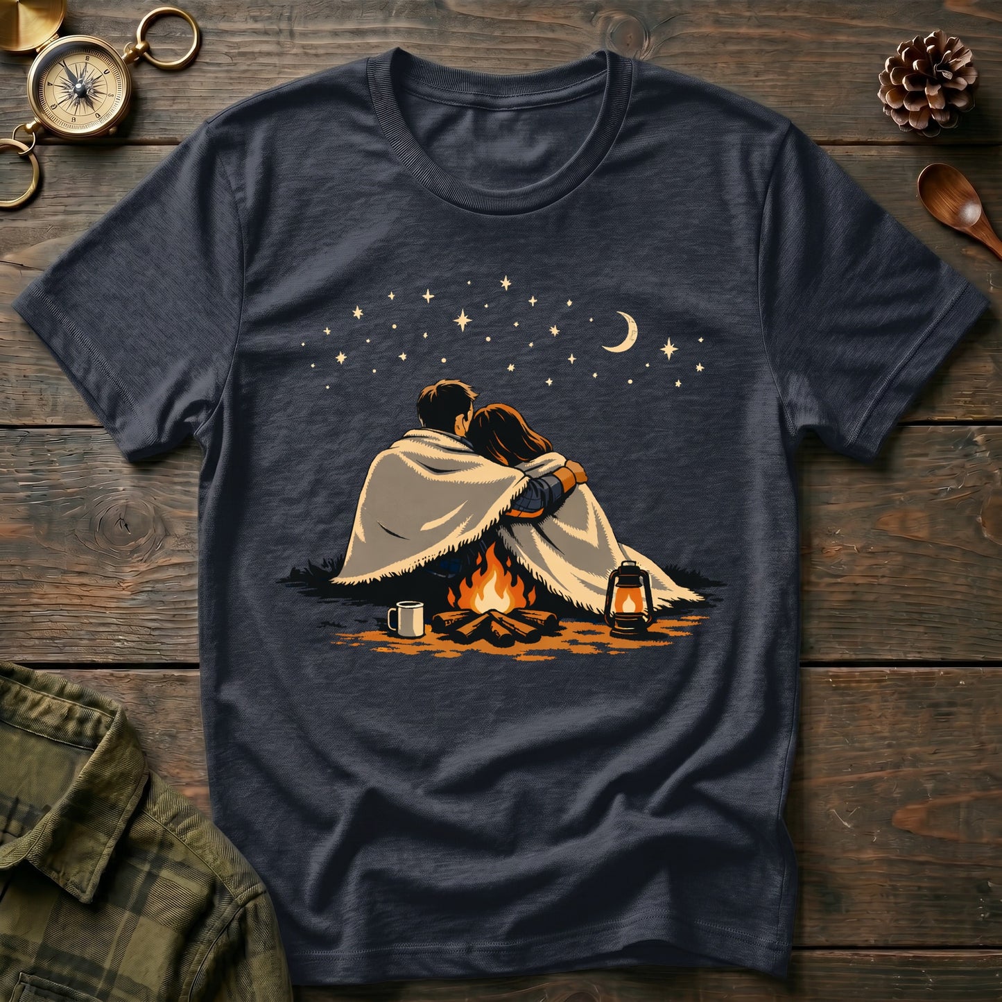 Campfire Couple T‑Shirt