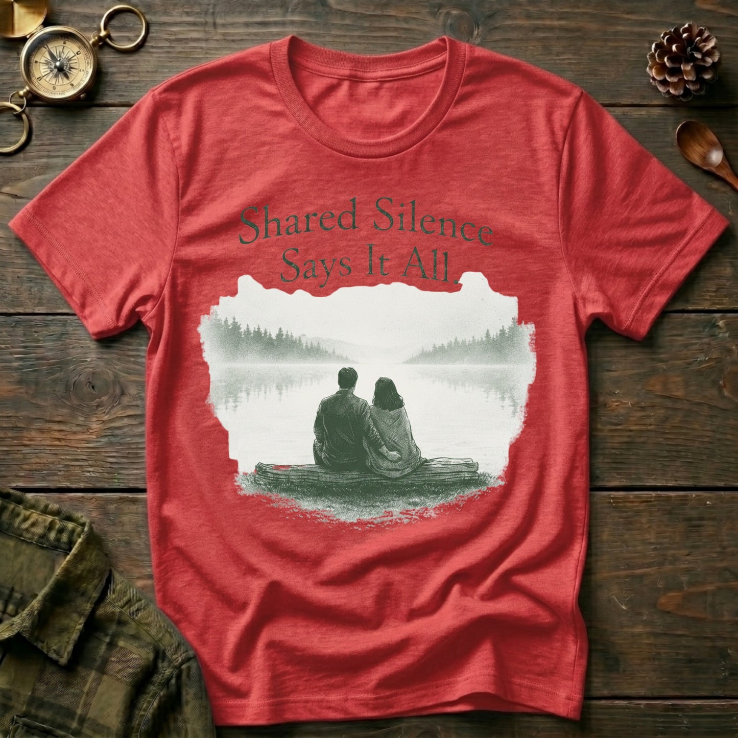 Couple Camping Lake  T-Shirt