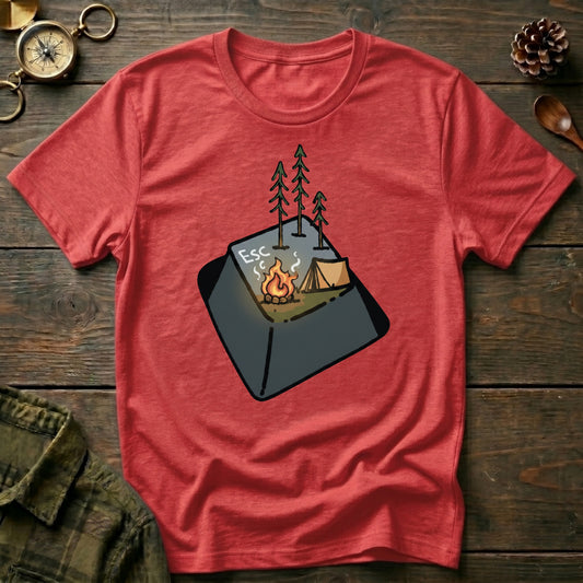 Camping Keyboard Key T-Shirt
