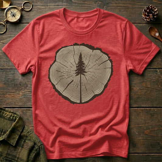 Tree Rings Woodcut T-Shirt