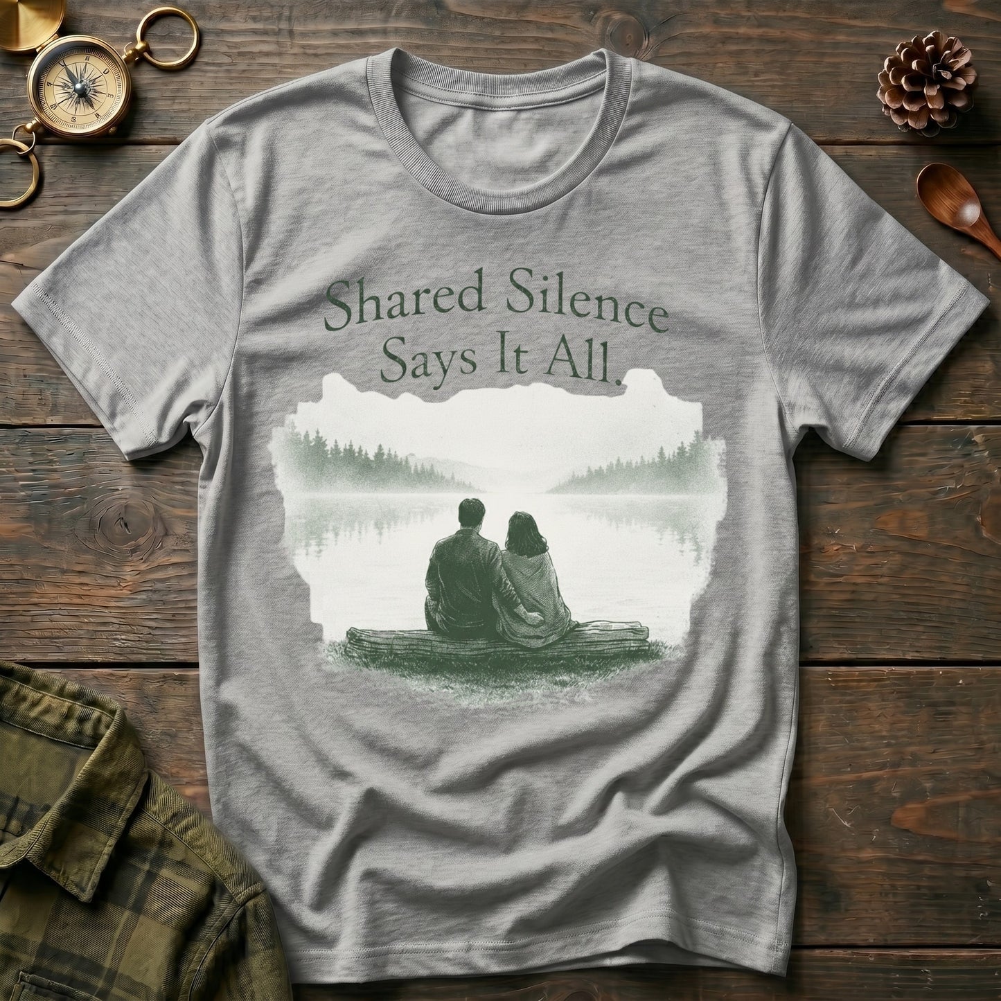 Couple Camping Lake  T-Shirt