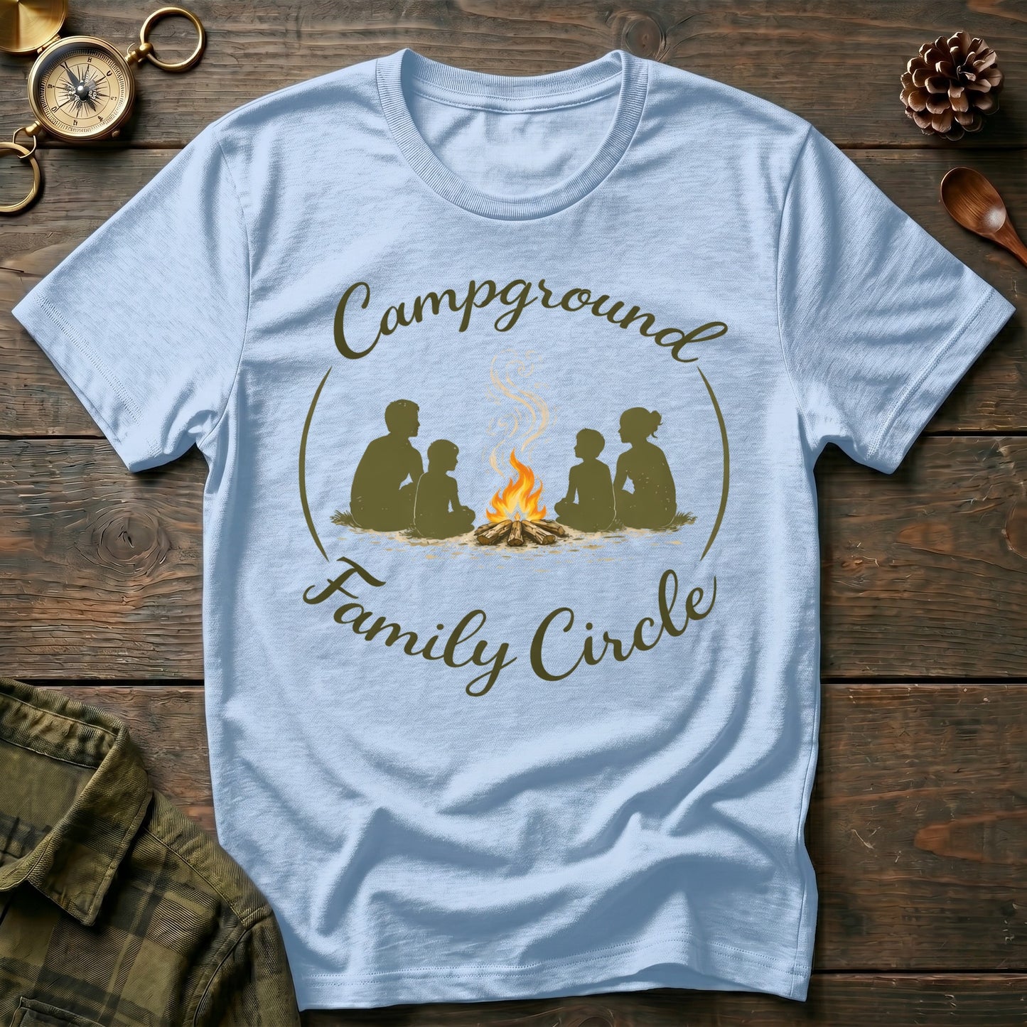 Camping Family Circle T-Shirt