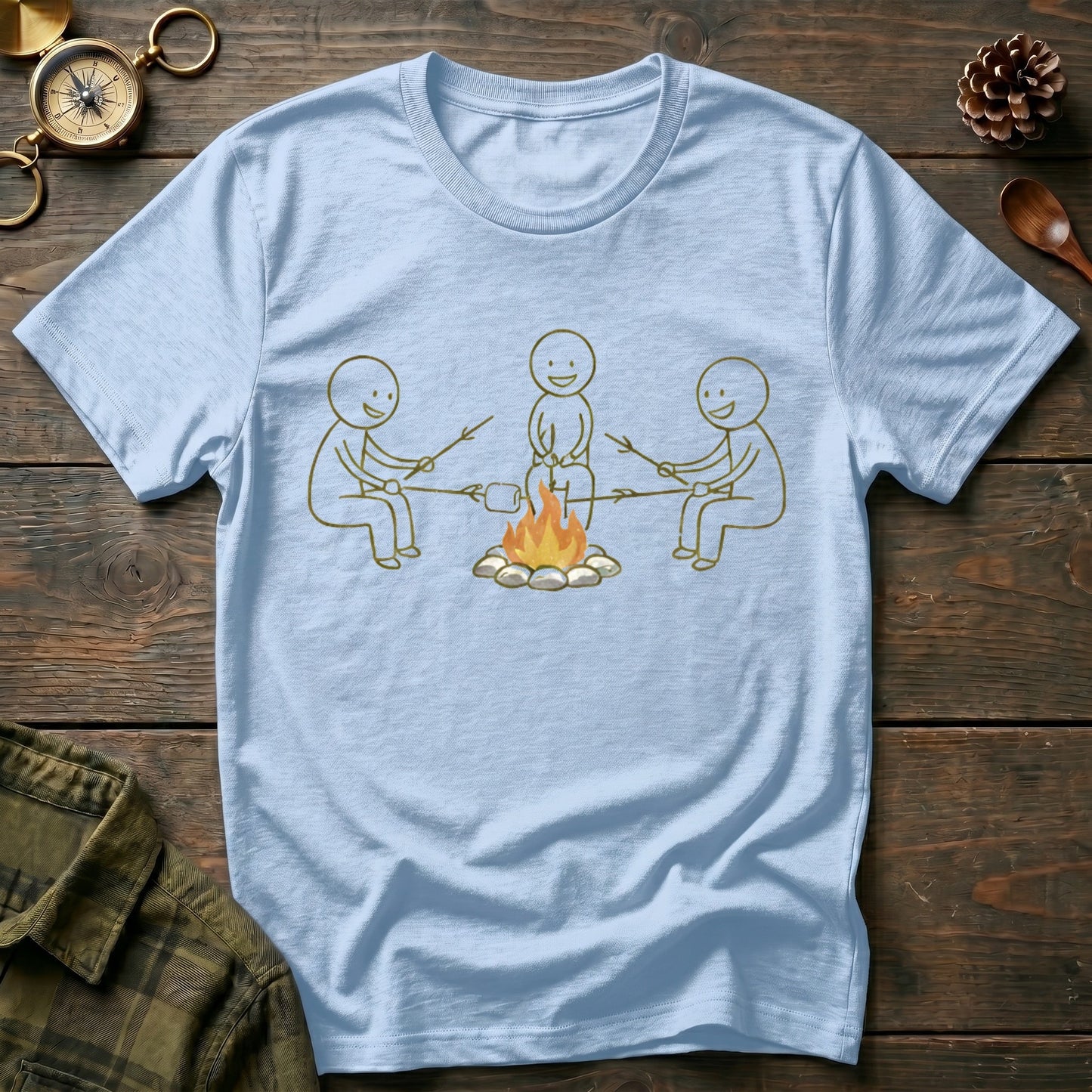 Campfire Friends Graphic T-Shirt