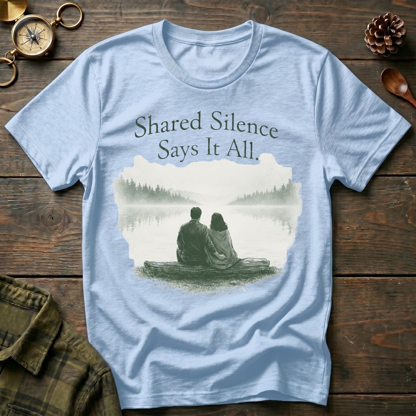 Couple Camping Lake  T-Shirt