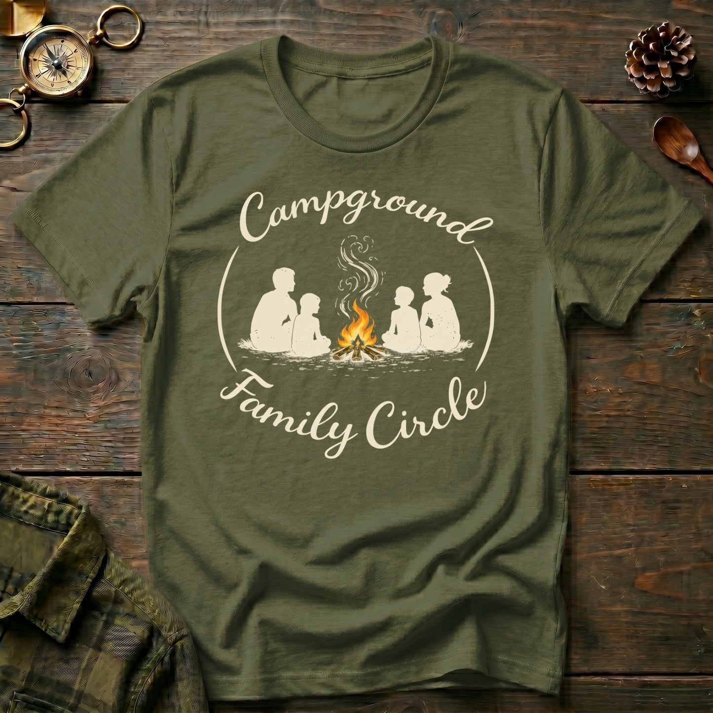 Camping Family Circle T-Shirt