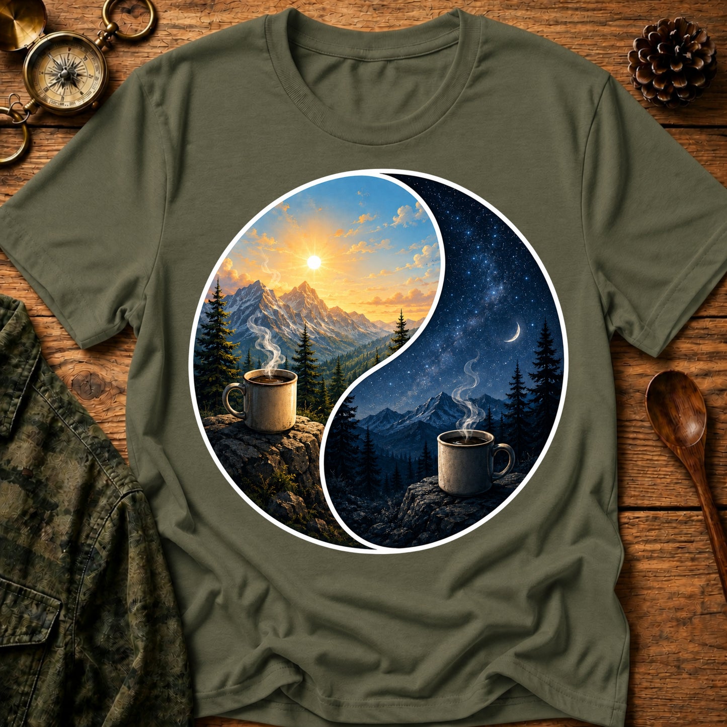 Yin Yang Coffee T-Shirt