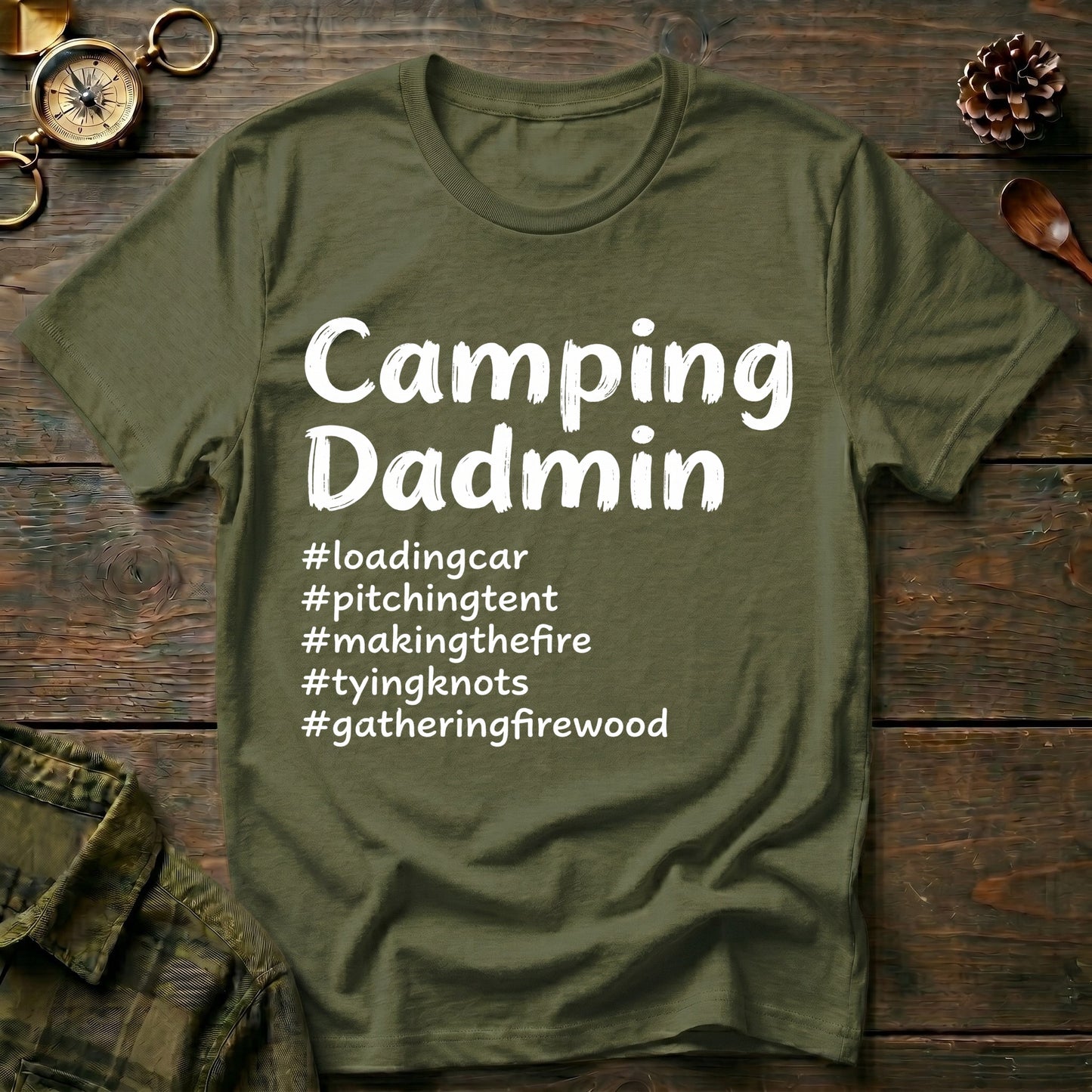 Camping Dadmin T‑Shirt