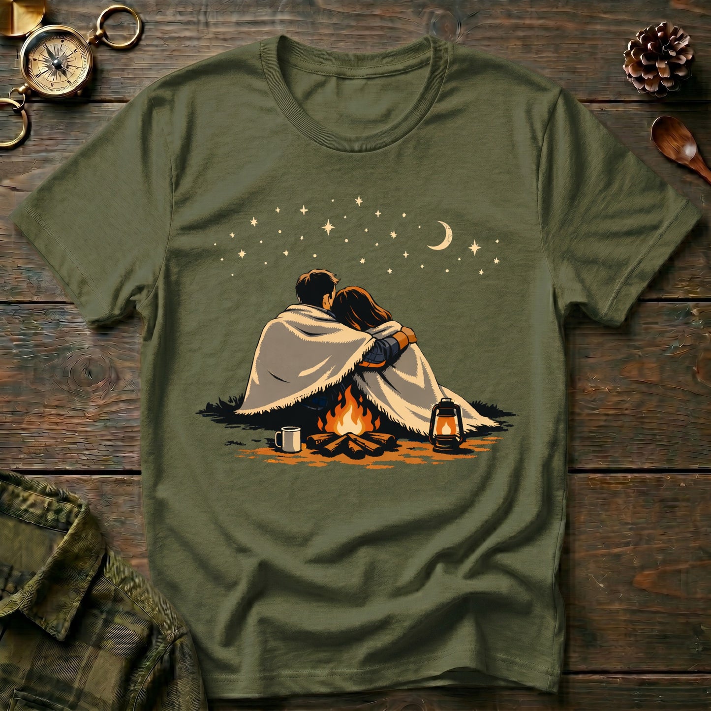 Campfire Couple T‑Shirt