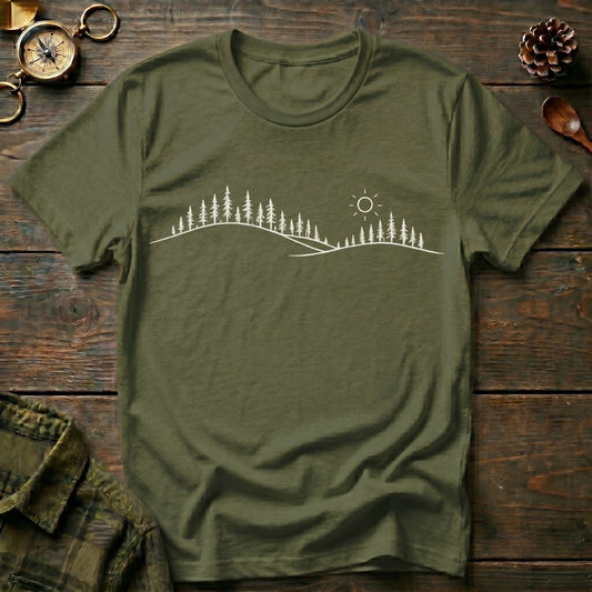 Minimalist Mountain Skyline T-Shirt