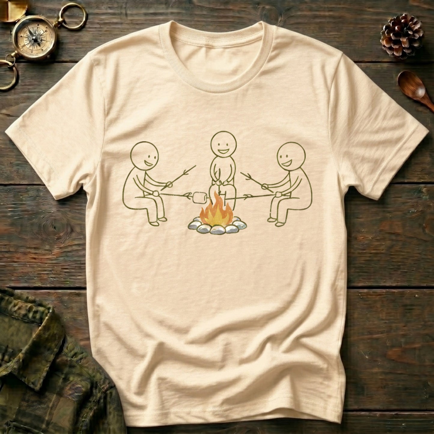 Campfire Friends Graphic T-Shirt