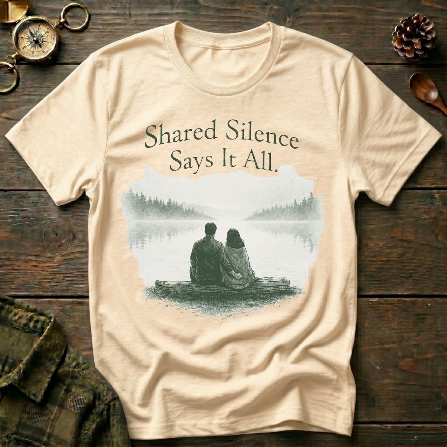 Couple Camping Lake  T-Shirt