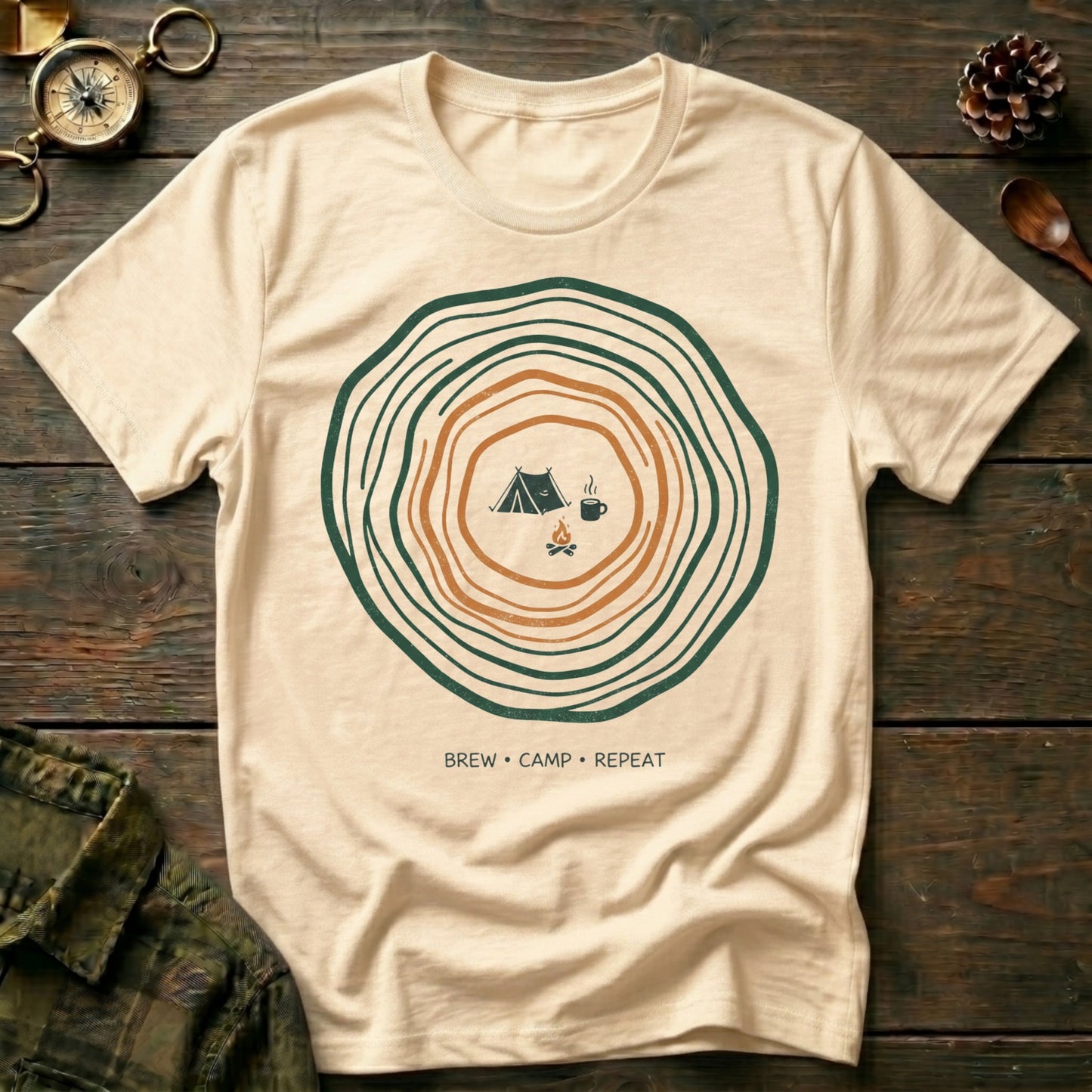 Brew , Camp,  Repeat T-Shirt
