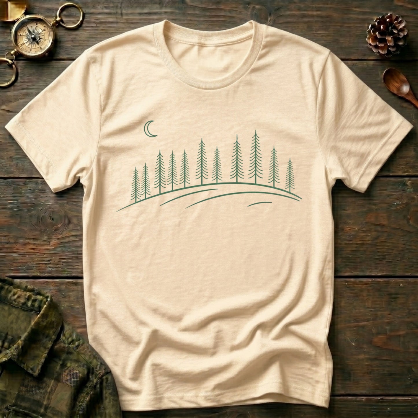 Moonrise Pine Forest T-Shirt