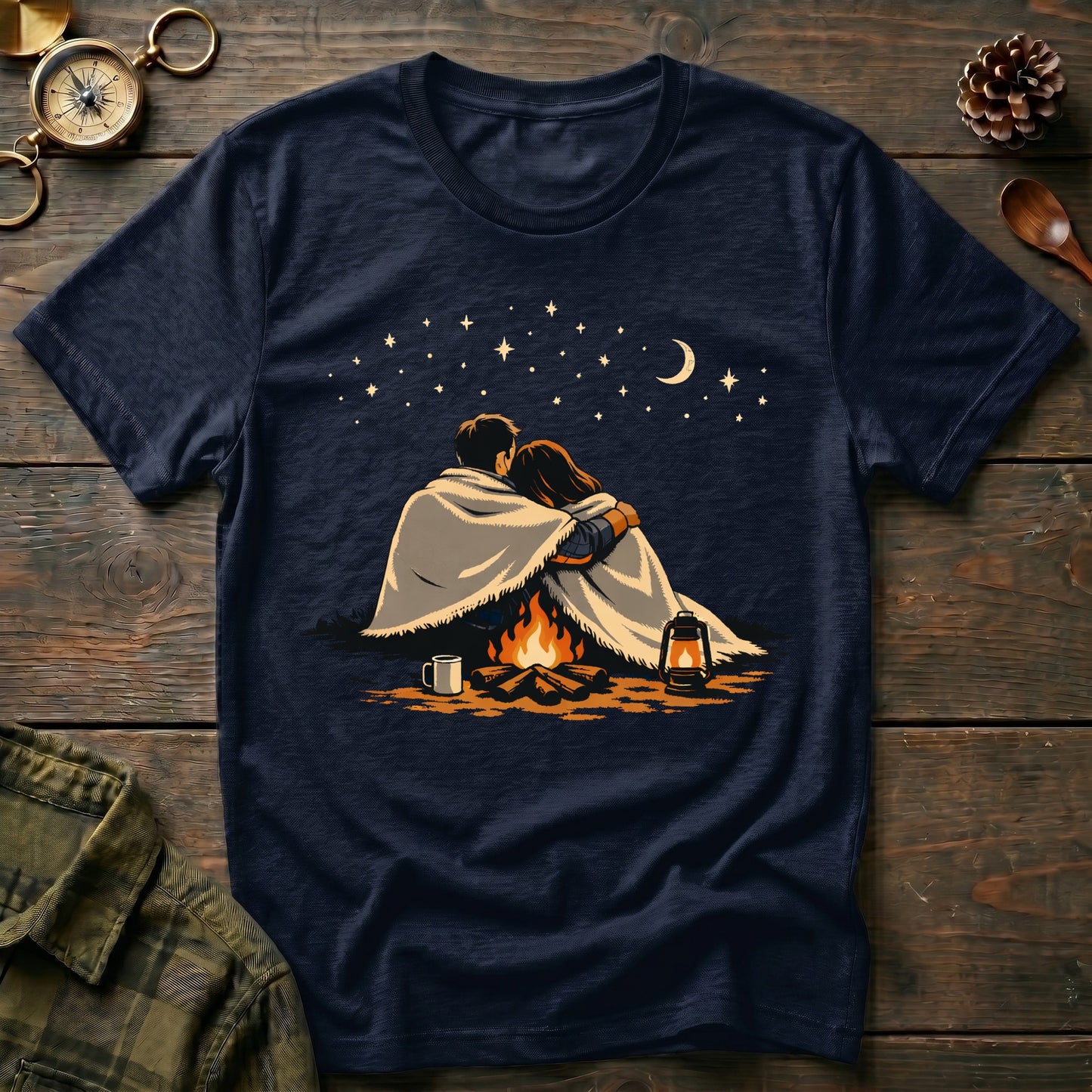 Campfire Couple T‑Shirt