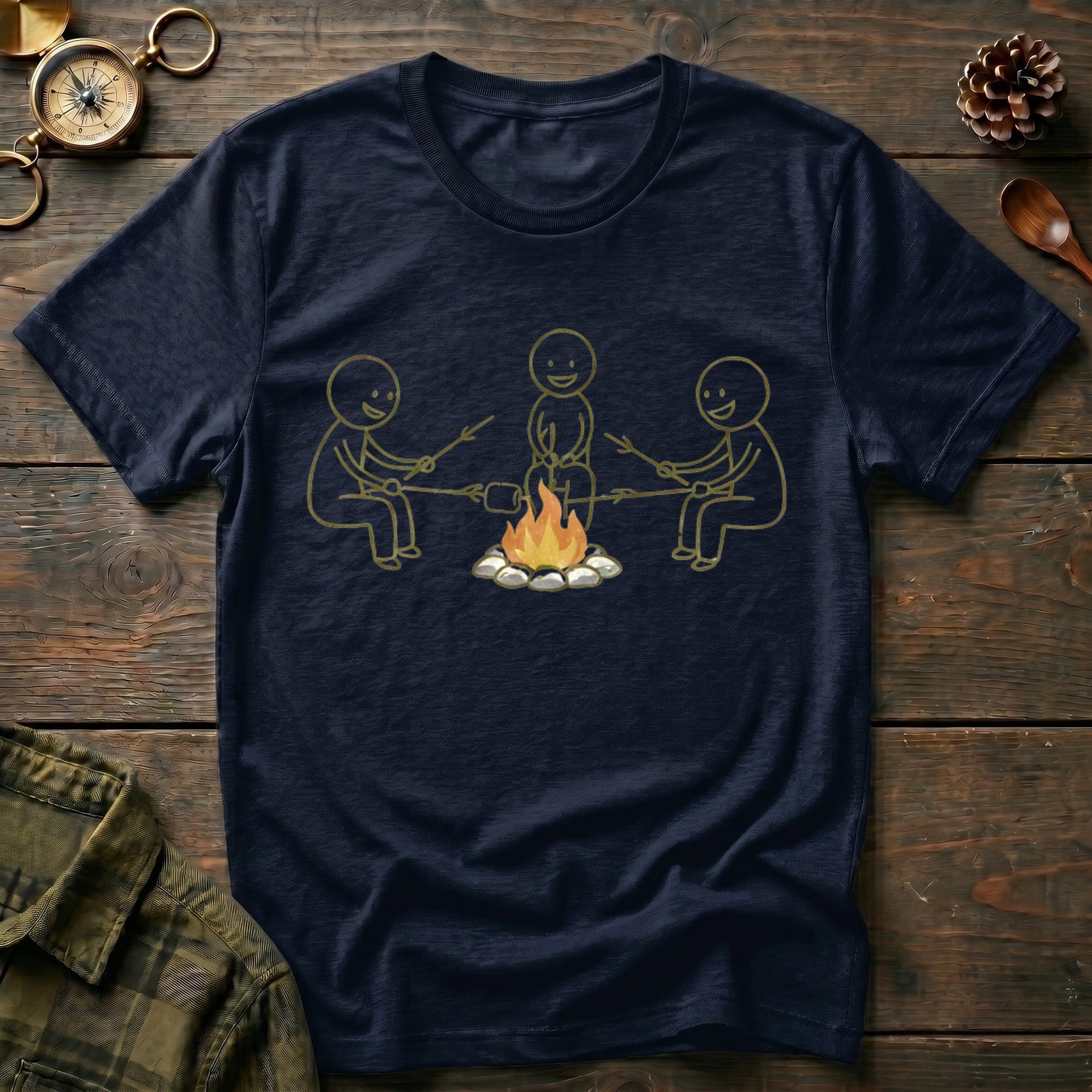 Campfire Friends Graphic T-Shirt
