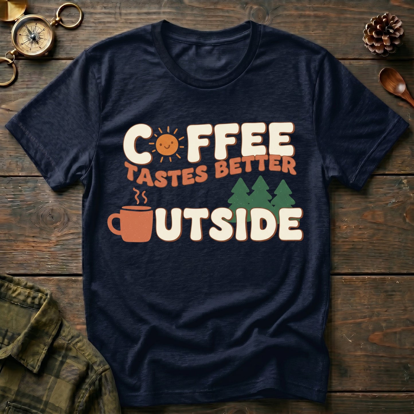 Coffee Tastes Better Outside T-Shirt