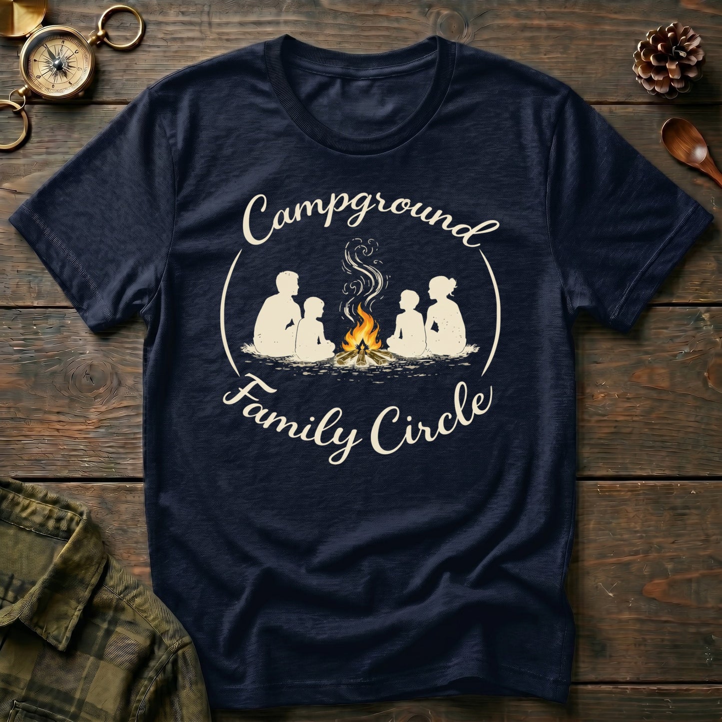 Camping Family Circle T-Shirt