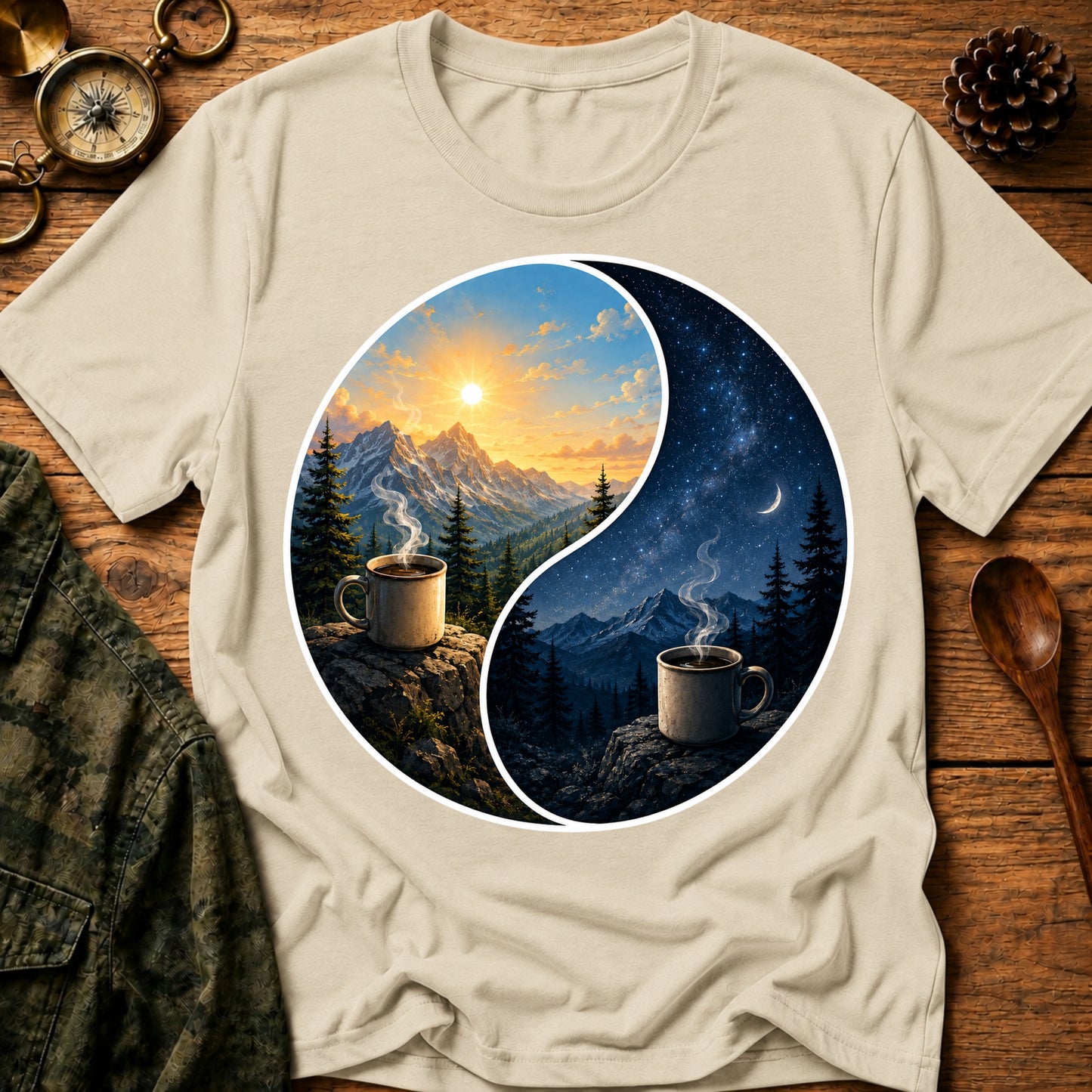 Yin Yang Coffee T-Shirt