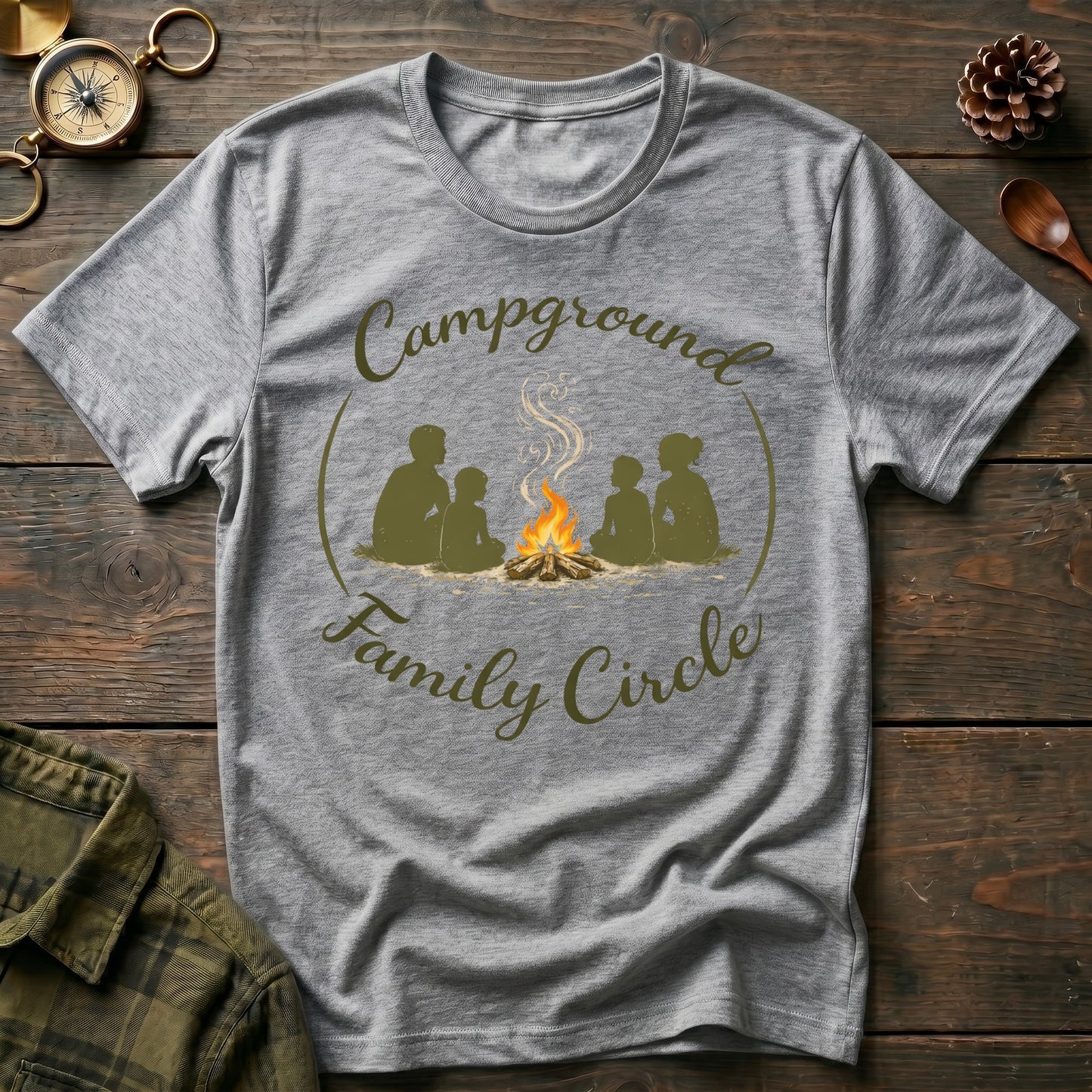 Camping Family Circle T-Shirt