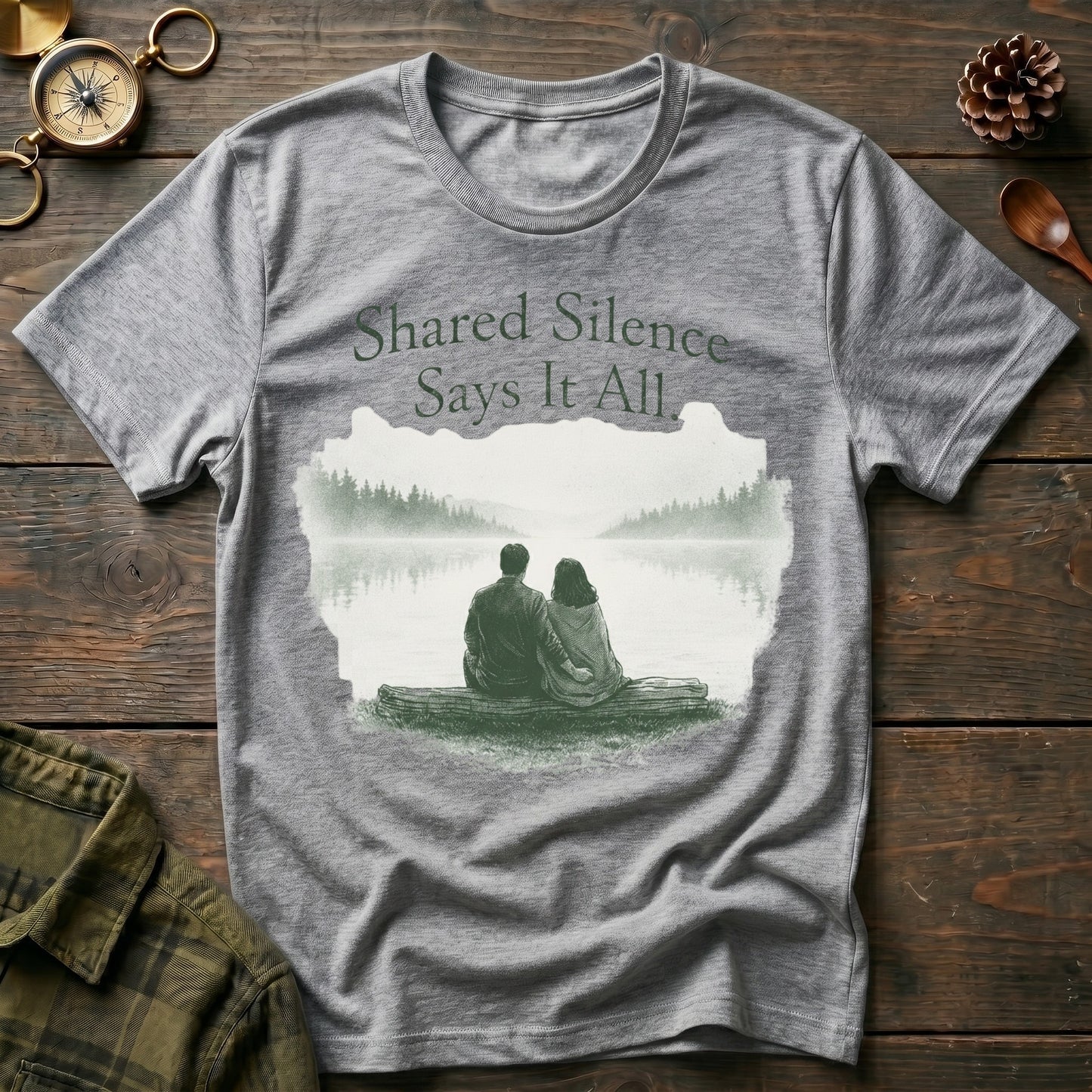 Couple Camping Lake  T-Shirt