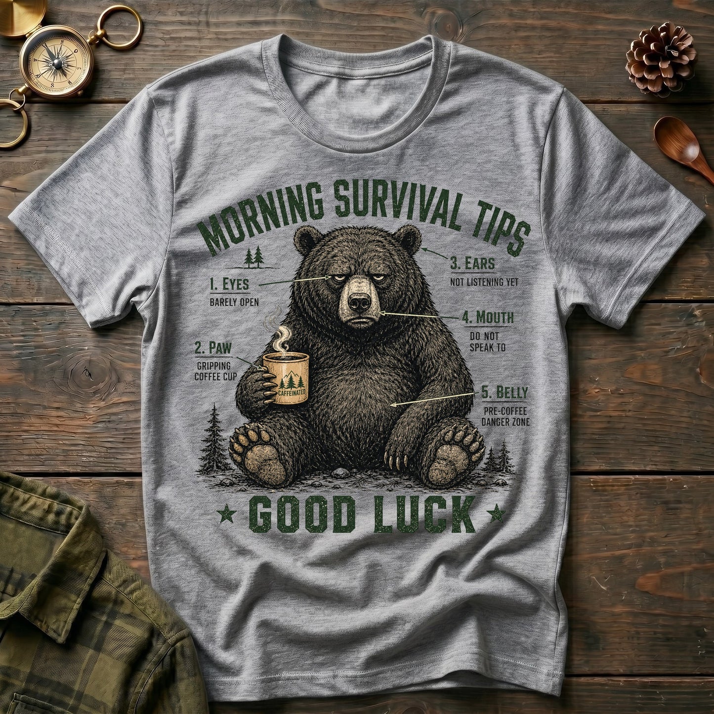 Morning Survival Tips T-Shirt