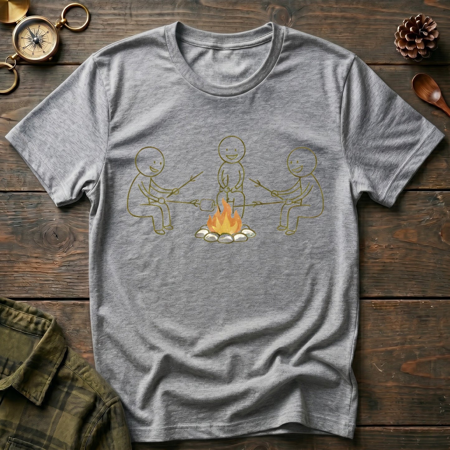 Campfire Friends Graphic T-Shirt