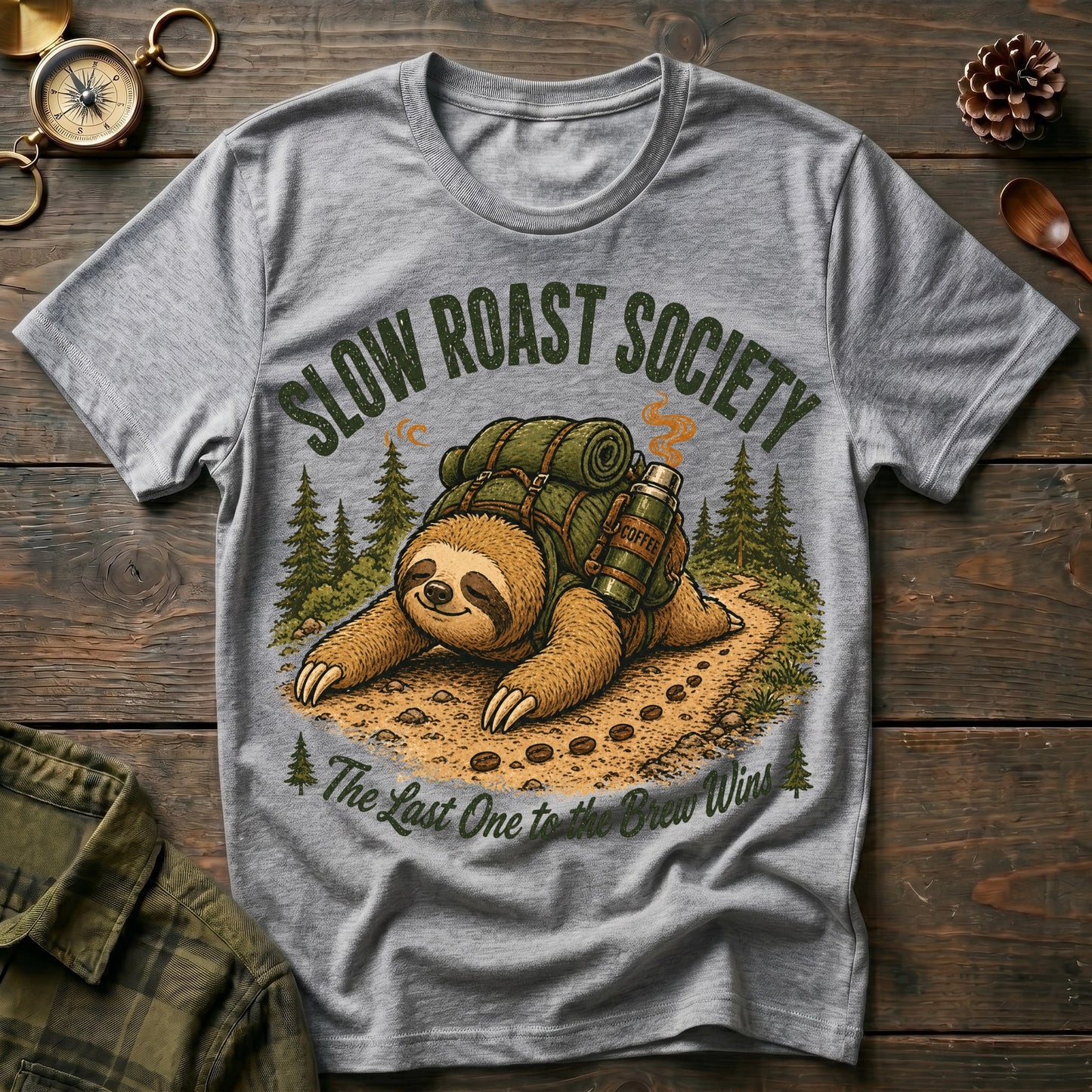 Sloth Camping T-Shirt