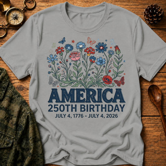 America 250th Floral T-Shirt