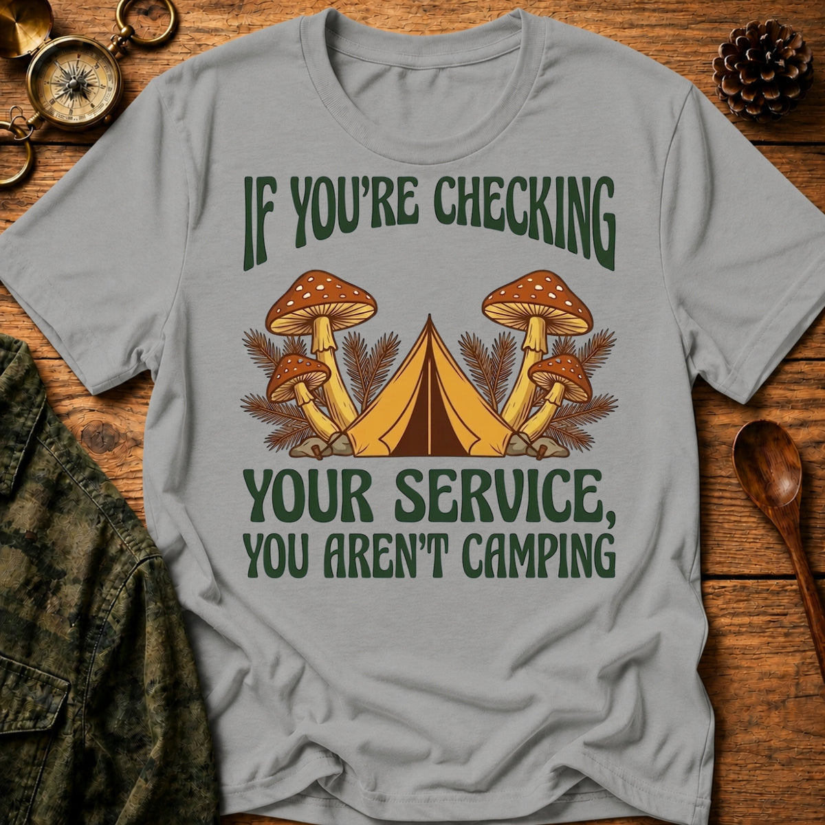 No Service Camping T-Shirt