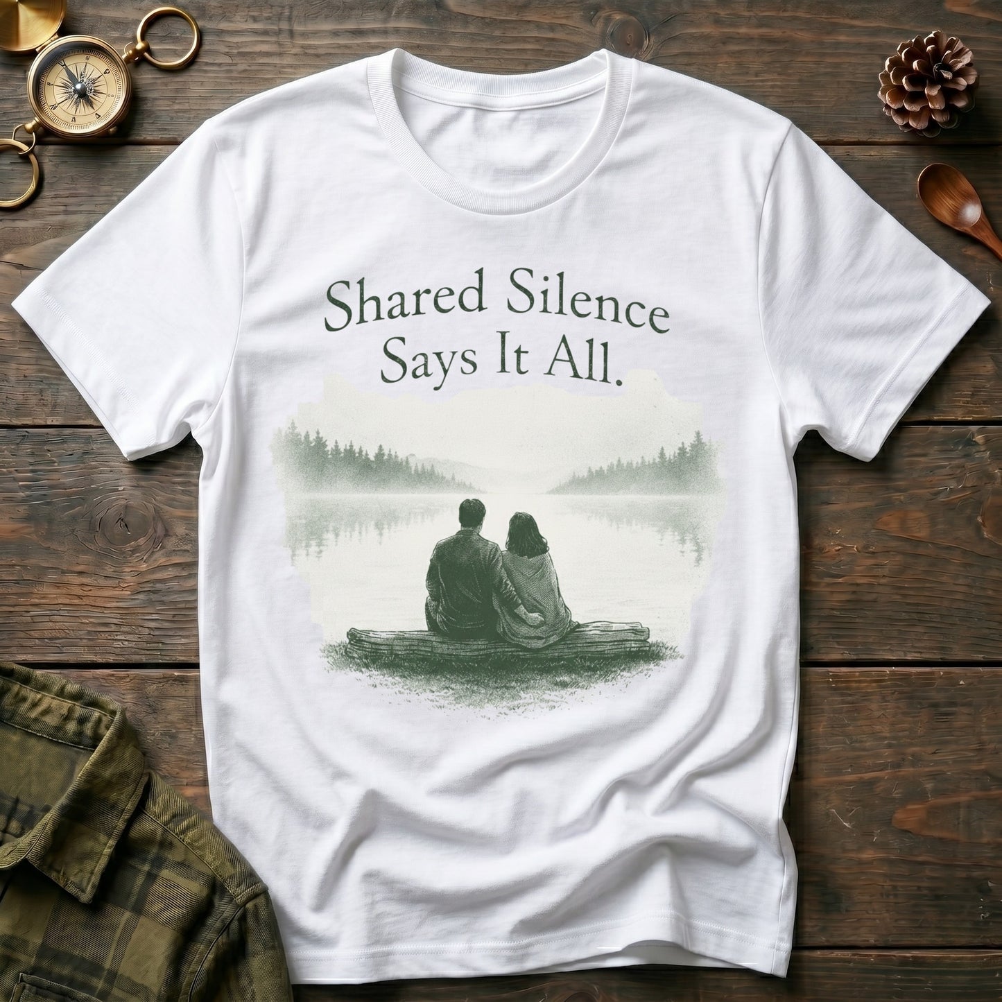 Couple Camping Lake  T-Shirt