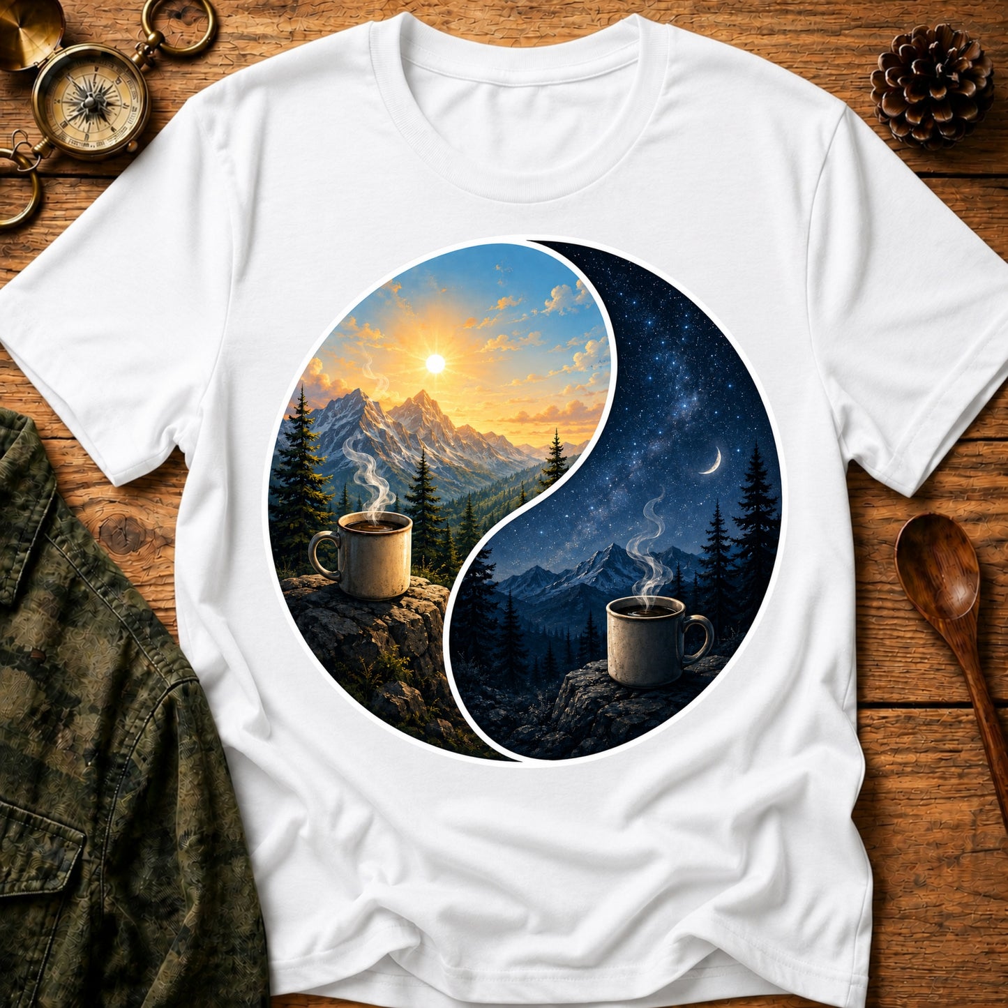 Yin Yang Coffee T-Shirt