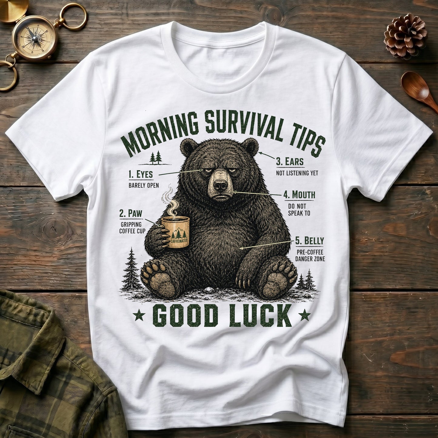 Morning Survival Tips T-Shirt