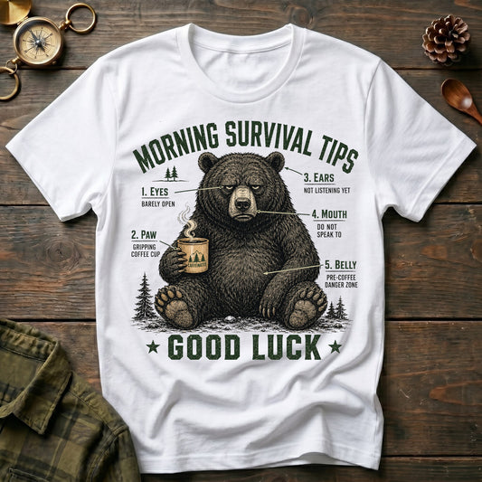 Morning Survival Tips T-Shirt