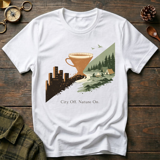 City Off , Nature On  T-Shirt