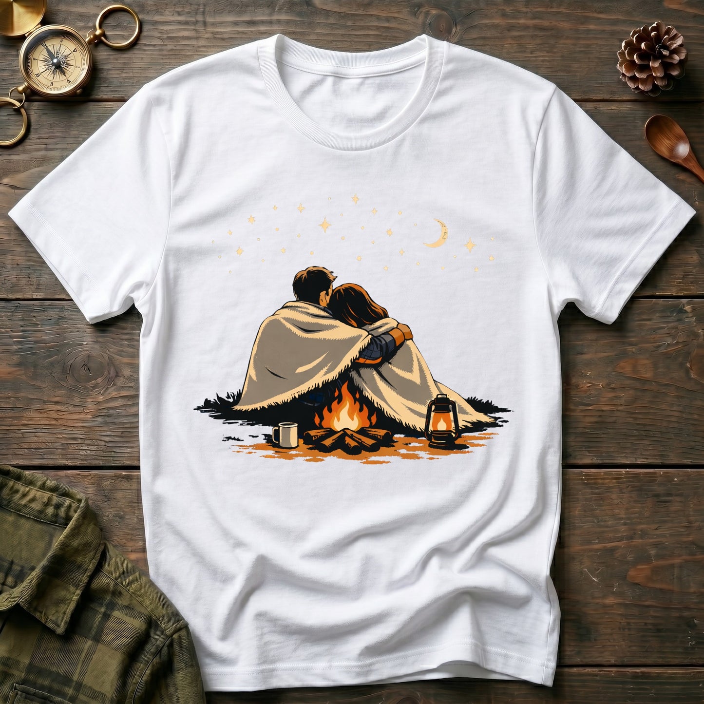Campfire Couple T‑Shirt