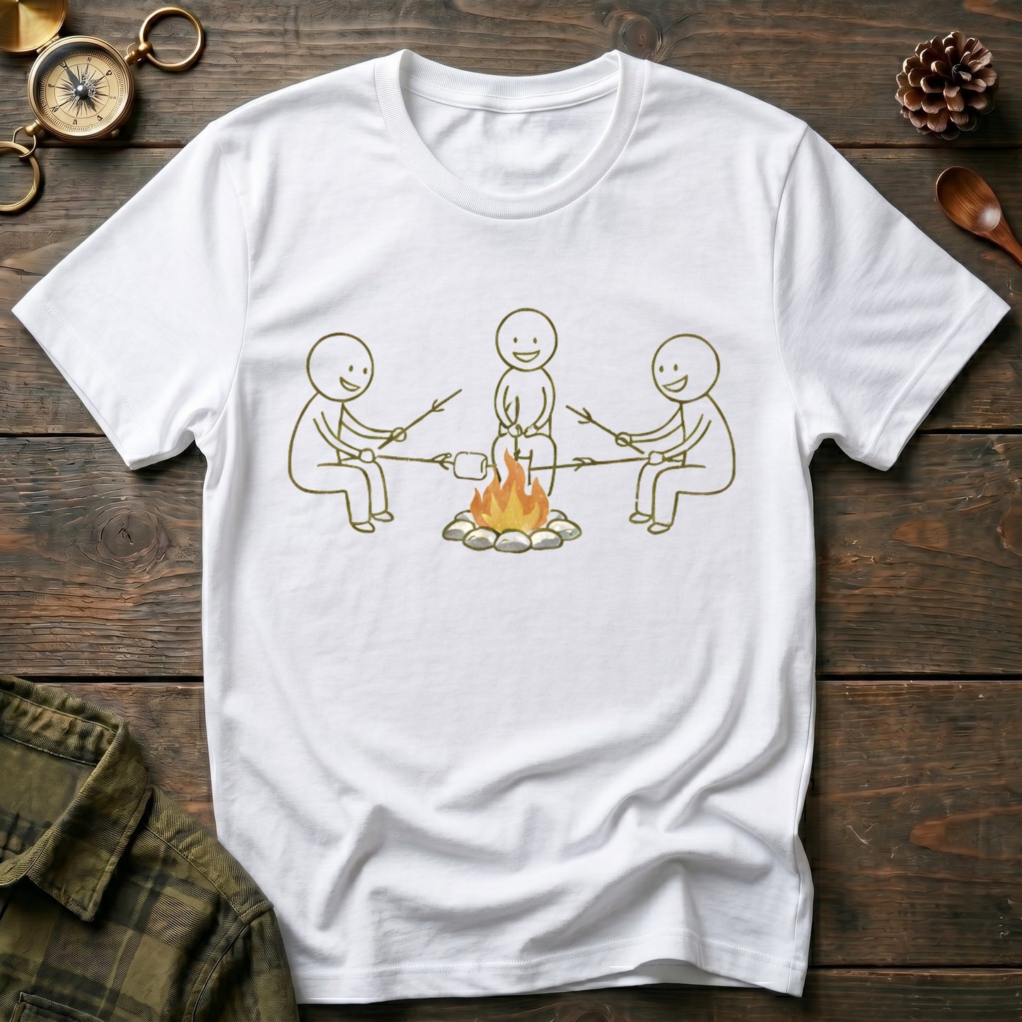 Campfire Friends Graphic T-Shirt