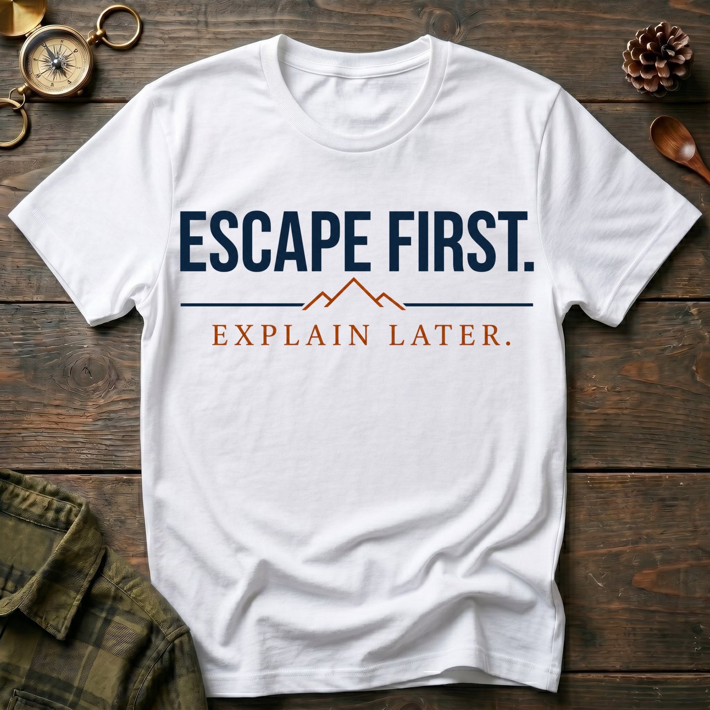 Escape First. Explain Later. T‑Shirt