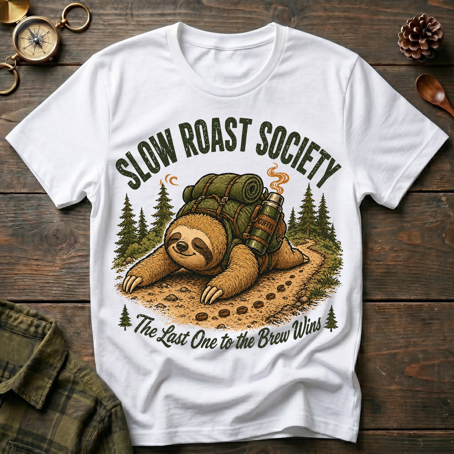 Sloth Camping T-Shirt
